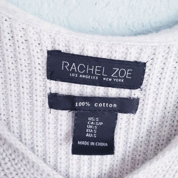 Rachel Zoe Light Gray Cotton Knit Hoodie - Picture 4 of 7